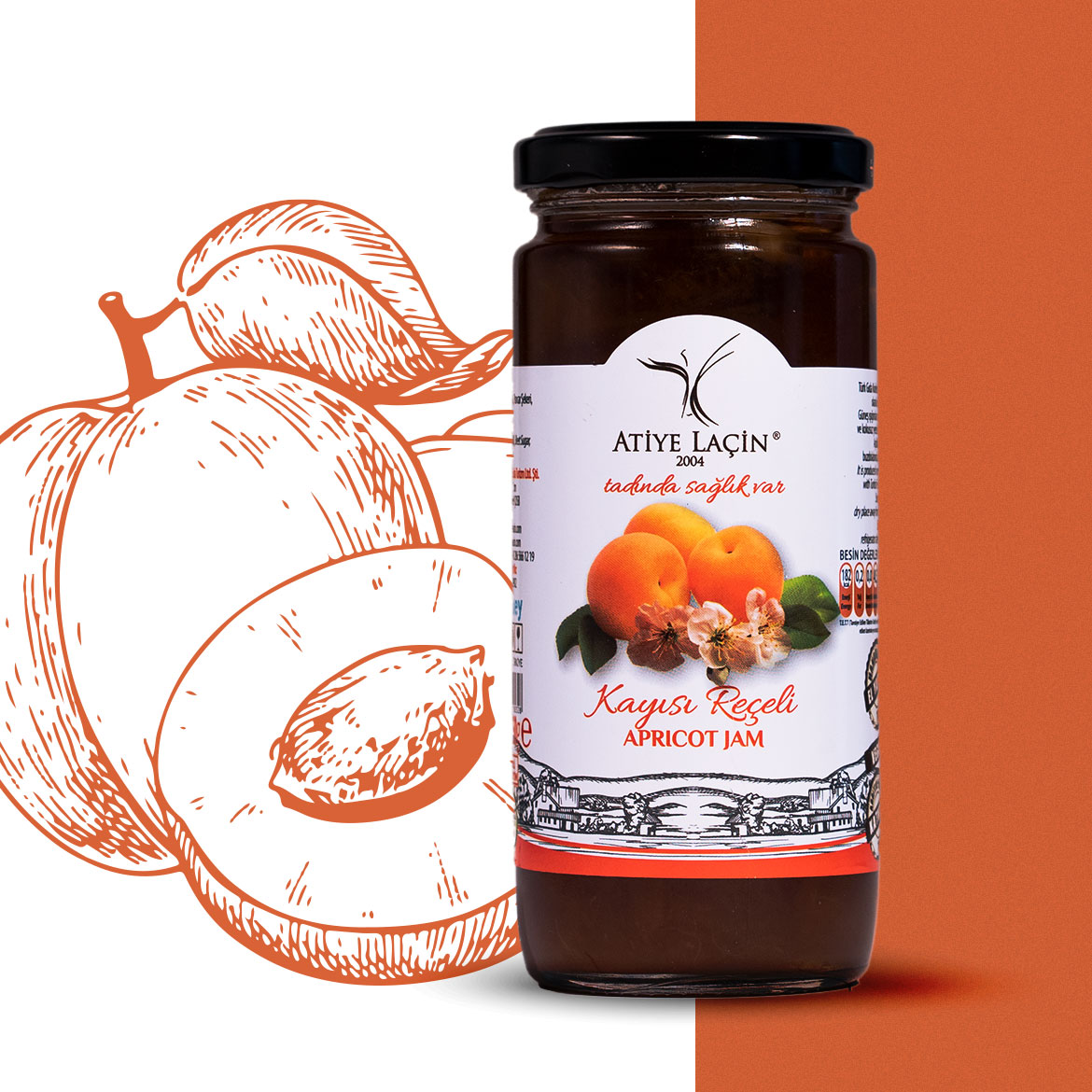 Confiture d'abricots 250 gr