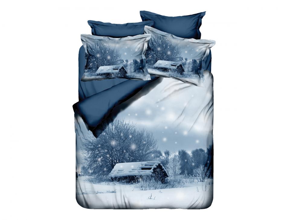 Winter 3D Satin Duvet Cover Set