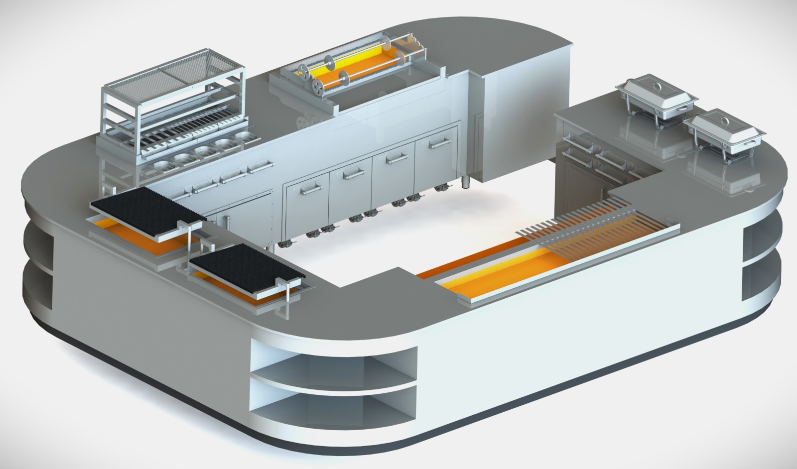 STATION MODULAIRE - Station kebab modulaire