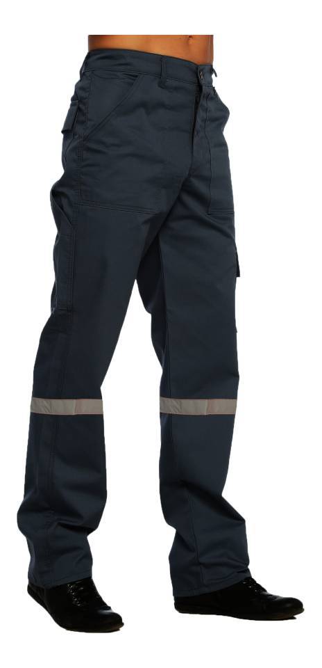 Pantalon de travail en gabardine avec poches cargo, été